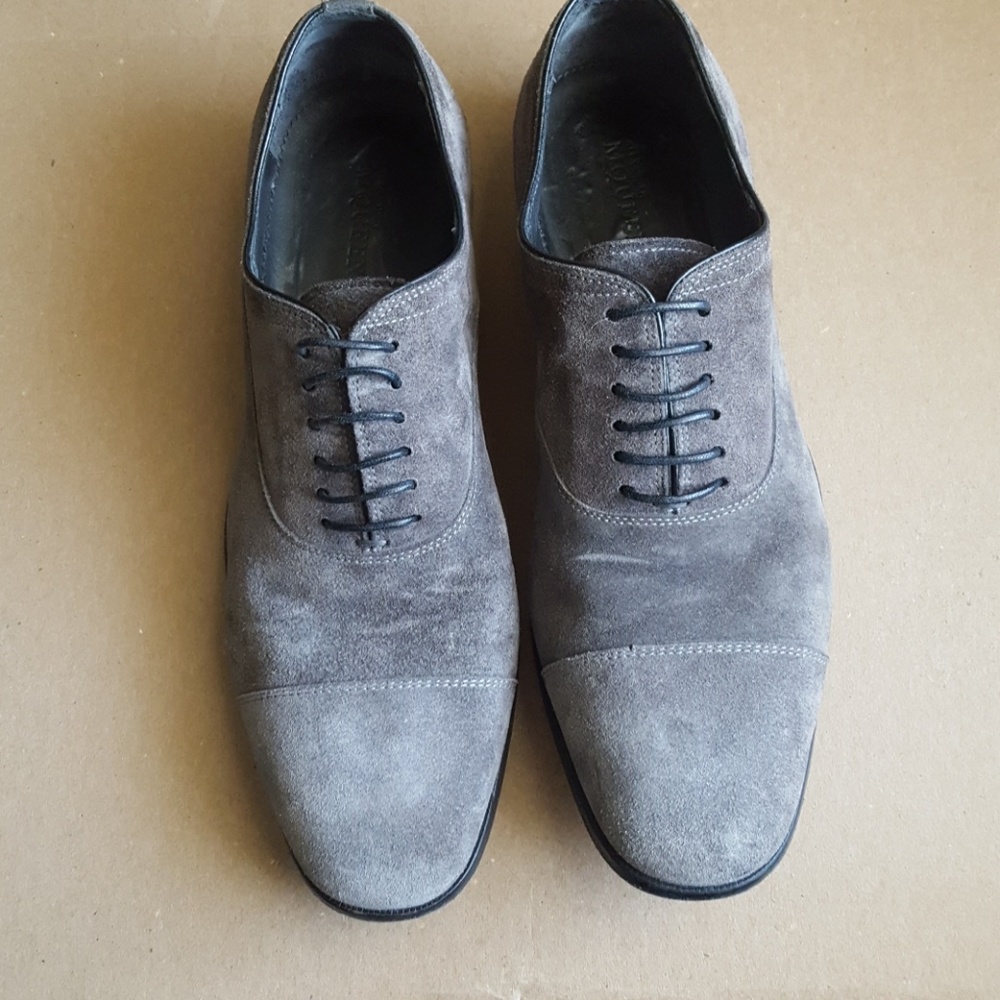 Alexander McQueen grey suede mens shoes.